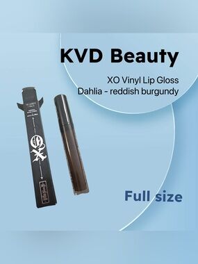 RARE 🇺🇸🆕📦NIB KVD Beauty |FULL | XO Vinyl Lip Gloss Reddish Burgundy Dahlia